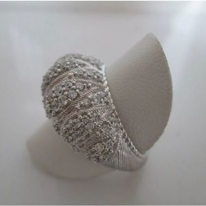 Judith Ripka Flame Pave Top Dome Ring